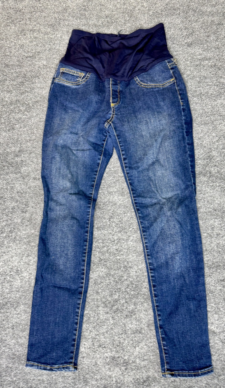 Gap Jeans Womens 6 Maternity Blue Skinny Elastic Waist Stretch Denim Pants